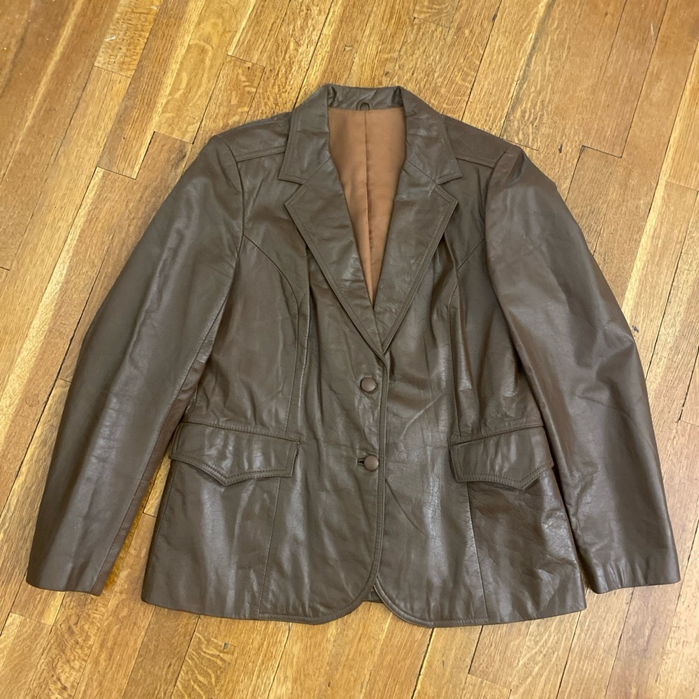 Pioneer Wear Vintage Western Cut Jacket Genuine Brown Leather Women’s Size 12